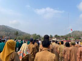Pamong Kalurahan Mertelu Ikuti Upacara HUT ke-81 RI